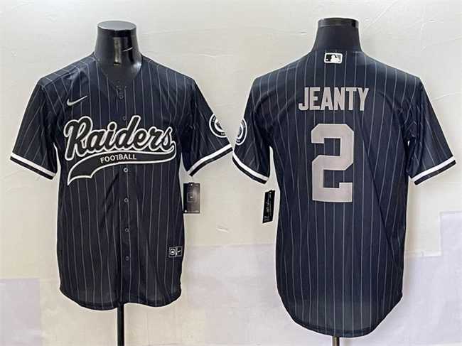 Mens Las Vegas Raiders #2 Ashton Jeanty Black Cool Base Stitched Baseball Jersey,We sell and wholesale Mens Las Vegas Raiders #2 Ashton Jeanty Black Cool Base Stitched Baseball Jersey on line form chian!